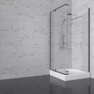 Душевой уголок Triton Терра -Голд  Щ0000073935 90x90 см профиль графит стекло прозрачное